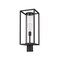 Z-Lite Dunbroch 1 Light Outdoor Post Mount Fixture, Black & Clear 584PHMR-BK - alternate 2